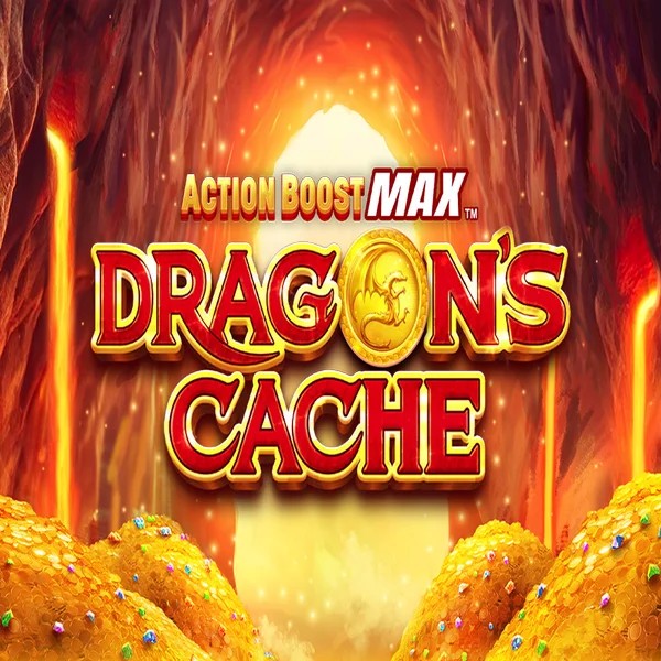 Action Boost Max Dragon&#039;s Cache online game logo by SpinPlay Games on posidokazino.com