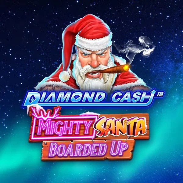 Diamond Cash Mighty Santa Boarded Up slot logo by Greentube at Posido Casino