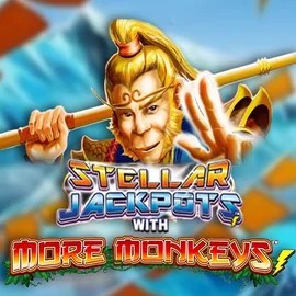 Official Jackpots logo: Stellar Jackpots with More Monkeys by Lightning Box Game at Posido Casino